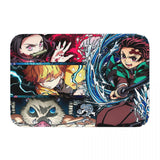 Demon Slayer Non-slip Doormat Kimetsu No Yaiba Living Room Bedroom Mat Outdoor Carpet Flannel Modern Decor,everythinganimee