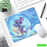 Genshin Impact Desk Mat Gamer Mousepads Mouse Pad Office Desk Pads Anime Cute Small Mousepad Mouse Mats For Computer 20x25cm