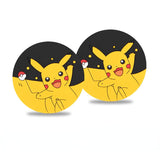 Pokemon Japanese anime cartoon Pikachu cup slot pad non-slip pvc printed doll cute car ornaments children's toy gift, everythinganimee