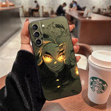 Demon Slayer Agatsuma Zenitsu For Samsung Galaxy S22 Ultra S21 S20 Plus FE Ultra Phone Case Black Shockproof Liquid Silicone,everythinganimee