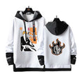 Anime Bleach Hoodies Streetwear Kurosaki Ichigo Ribbons Letter Print Hoodie Fake Two Piece Patchwork Sweatshirt Pullover Clothes