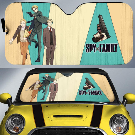 Spy X Family Loid Yor And Anya Hot Anime Car Auto Sunshades, everythinganimee