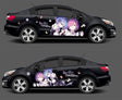 Re Zero Rem Ram Anime Car Vinyl Decal, Anime Car Wrap, Anime Car Wrap Side, One Piece Car Decal, Stickers for Sport Cars, One Part Mirrored, everythinganimee