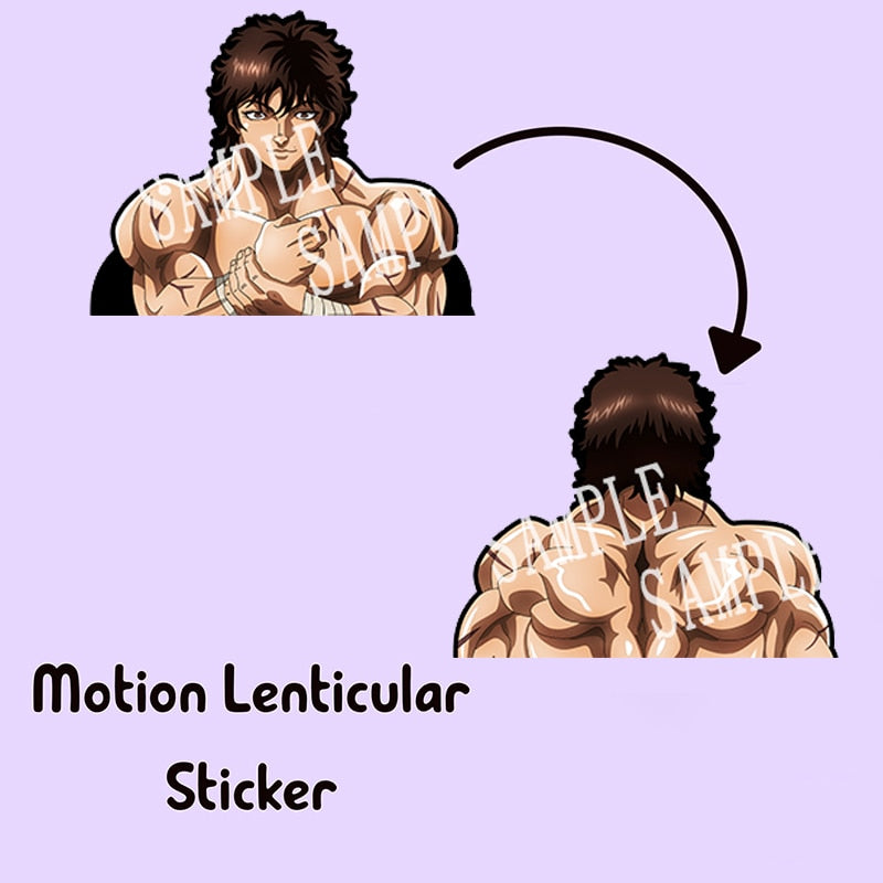 Anime Sticker Hanma Baki Motion Stickers Peeker Sticker Waterproof Decals for Car,Laptop,Suitcase,Refrigerator,Etc. Gift, everythinganimee