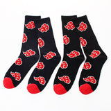 Naruto Red Cloud Socks