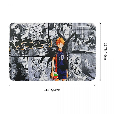 Haikyu Hinata Japanese Anime Bathroom Non-Slip Carpet Hinata Ball Bedroom Mat Entrance Door Doormat Home Decoration Rug, everythinganimee