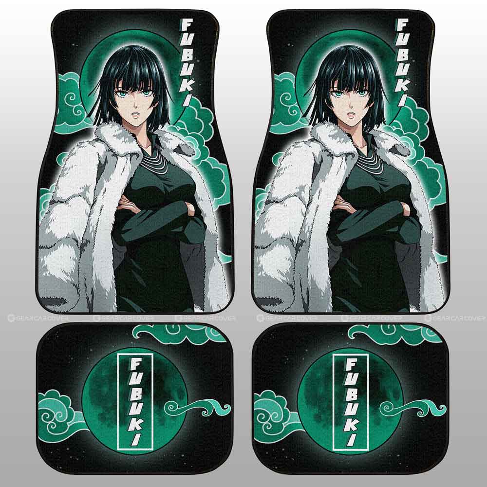 One Punch Man Anime Car Floor Mat Vintage Black Carpet Anti-Slip Rubber Mat Pack of 4 Auto Accessiores for Car SUV Van, everythinganimee