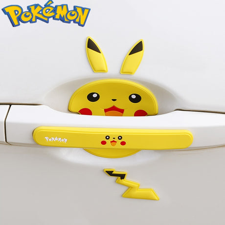 Pokemon car decoration universal door bowl sticker handle anti-collision strip paint anti-scratch rearview mirror protection, everythinganimee