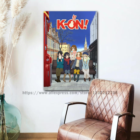 k-on anime Decorative Canvas 24x36 Posters Room Bar Cafe Decor Gift Print Art Wall Paintings, everythinganimee