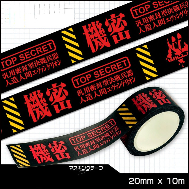 Neon Genesis Evangelion Tape Anime Decoration Tape Paper Cartoon Sticker Masking Tape Scrapbooking School Stationary Office Supplies Gift, everythinganimee