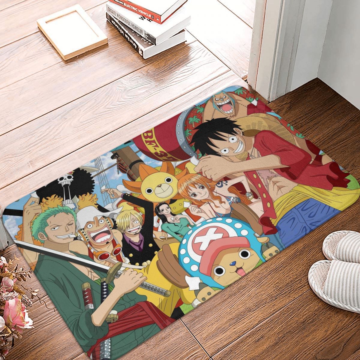 One Piece Hot Anime Bathroom Mat Adventure Team Doormat Kitchen Carpet Entrance Door Rug Home Decoration, everythinganimee