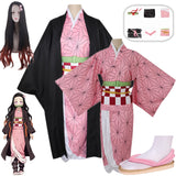 Anime Demon Slayers Kimetsu no Yaiba Nezuko Kamado Cosplay Costume Nezuko Kimono Women Uniform Halloween Paty Clothes