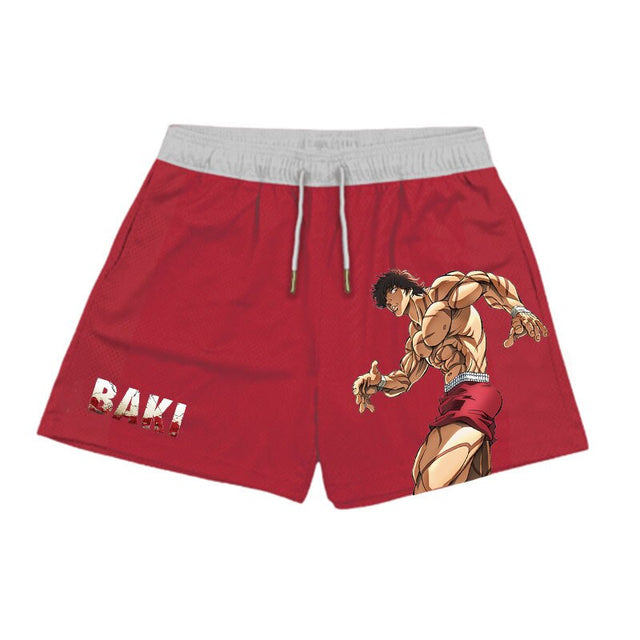 Anime Shorts 2023 Men Women Classic GYM Workout Mesh Shorts One Layer Running Shorts Fashion Design