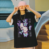 Japan Anime Demon Slayer Kocho Shinobu Print Cotton T-shirts for Men/Women Oversize Kawaii Harajuku Streetwear for Summer Unisex, everythinganimee