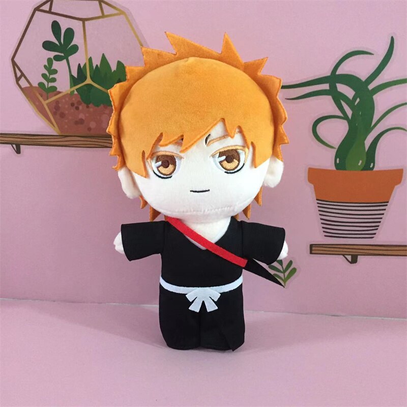 Presale Anime Bleach Kuchiki Byakuya Kurosaki ichigo Cosplay Plush Doll Toy 20cm Cute Soft Stuffed Pillow Kids Gift, everything animee