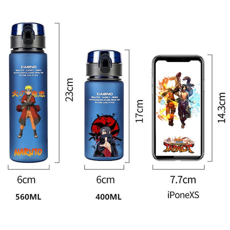 560ML Naruto Anime Children Water Cup Kakashi Sasuke Akatsuki Sakura Itachi Student Plastic Bottle Portable Sports Water Bottle