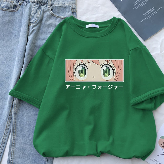 Spy X Family Forger Family Art Anime Women T Shirt Breathable Street T-Shirt Casual Harajuku Tee Tops Summer Street Short Sleeve