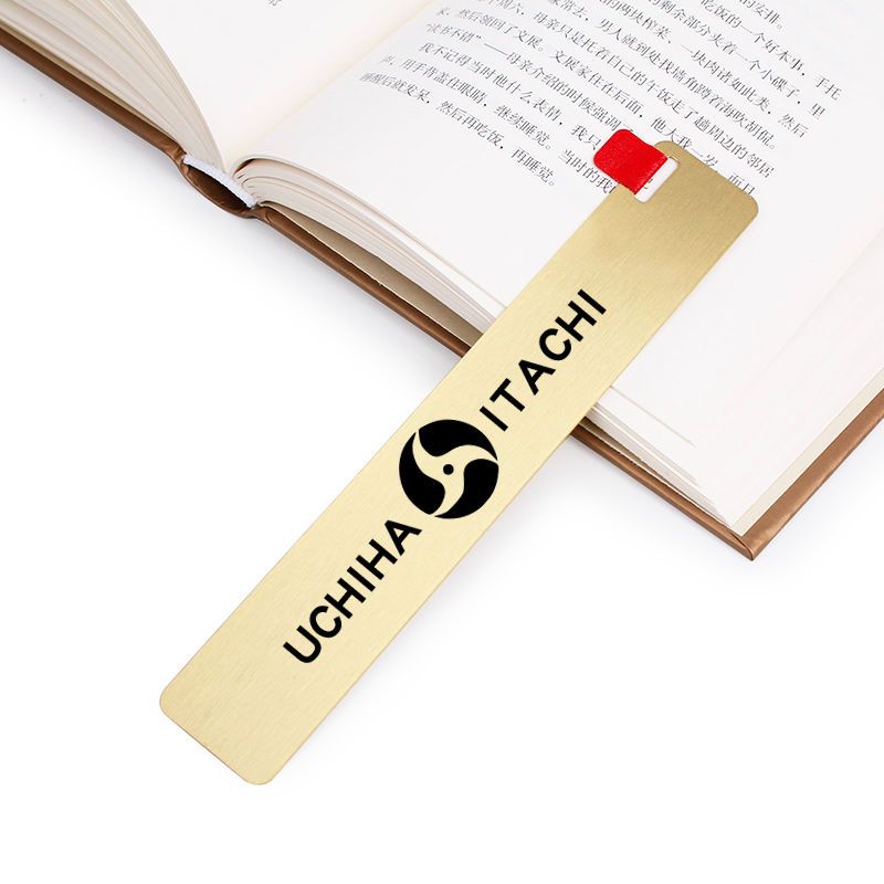 15CM Naruto Metal Bookmark Red Cloud Akatsuki Uchiha Sasuke Uchiha Itachi Ninja Animation Anime Metal Ruler Bookmark, everythinganimee