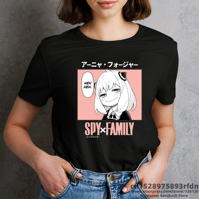 Women Kawaii Yor Anya Forger Anime T-shirt Girl Summer Spy x Family Cartoon 90s Tops Tee Female Manga Clothes, everything animee