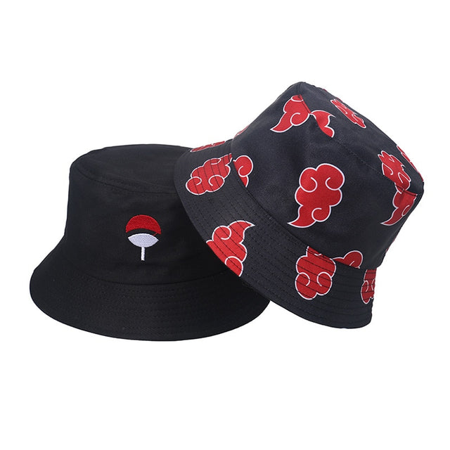 New Unisex Cotton Uchiha Bucket Hats Women Summer Sunscreen Hat Men Outdoor Fisherman Hat Beach Cap, everythinganimee