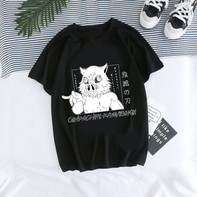 Japanese Anime Demon Slayer T Shirt Unisex Tanjirou Kamado Graphic Tee Shirt Women Kimetsu No Yaiba Nezuko Tshirt Female T-shirt, everythinganimee