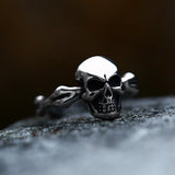 Beier One Piece Sale Unique Thin Skull For Boy And Girl Stainless Steel Lady's Finger Ring BR8-373, everything animee