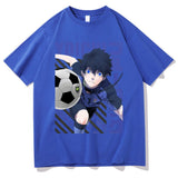 Introducing the must-have Anime Blue Lock Isagi Yoichi Graphic T-Shirt for men and women! This trendy, unisex t-shirt features a cool graphic design of the iconic anime character Isagi Yoichi. Made with soft, breathable cotton, this t-shirt is perfect for any casual occasion. Available in a variety of sizes and colors, you'll be able to find the perfect fit. 