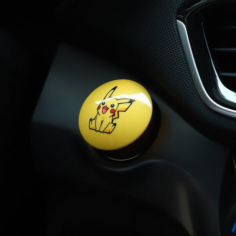 Pokemon car one button start button decorative cover ignition switch protective cover Pikachu birthday Christmas gift, everythinganimee