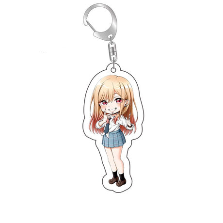 Anime My Dress Up Darling Acrylic Keychains Kitagawa Marin Kuroe Shizuku Figures Pendant Key Chain Bag Accessorie School Jewelry