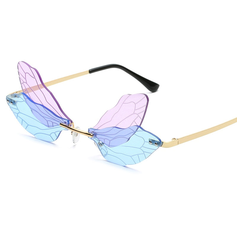 Anime Demon Slayer Sunglasses Kochou Shinobu Cosplay Butterfly Fashion Gothic Punk Glasses Unisex Eyewear Props Accessories, Everythinganimee