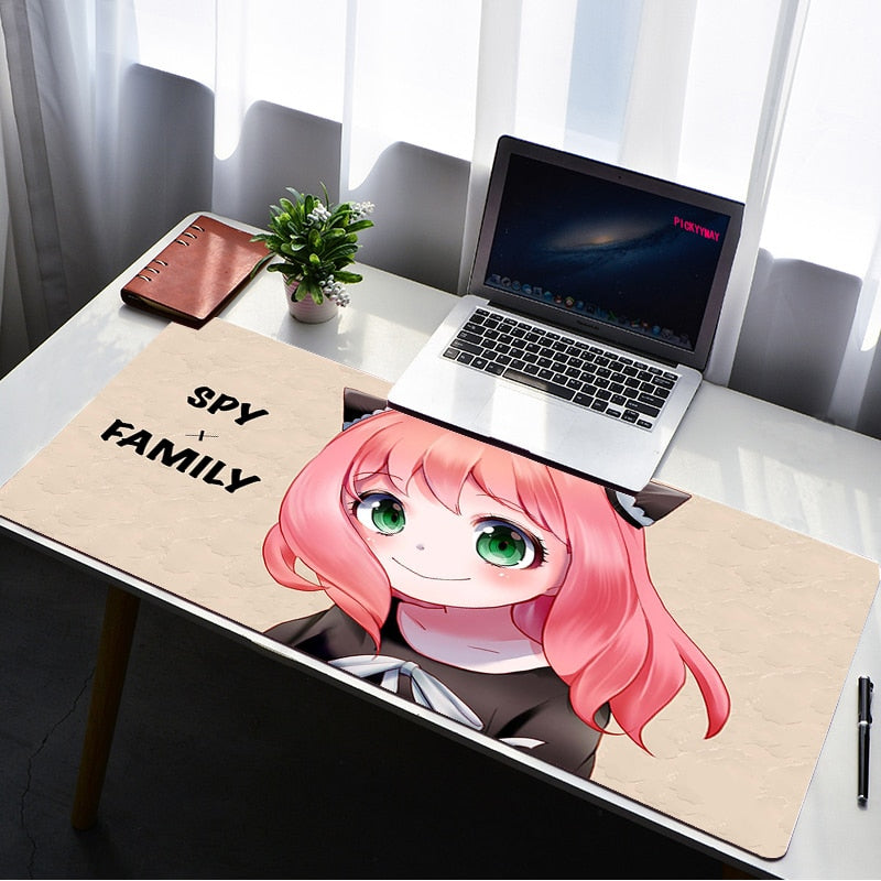 Products Spy x Family Mouse Pad Gamer Large Lock Edge Soft Gaming Mousepad Mountain Non-slip Rubber Computer Desk Mat Pad Mausepad