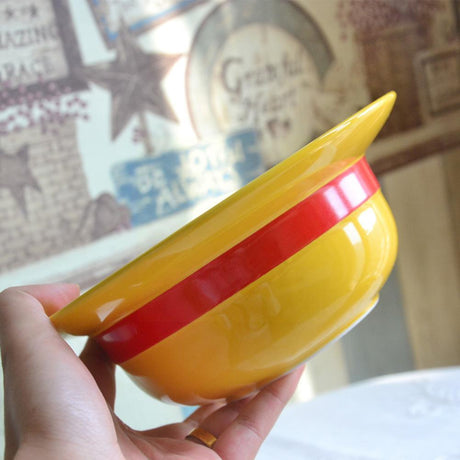 One Pieced Luffy Straw Hat Ceramic Bowl Instant Noodle Ceramic Soup Enamel Rice Bowls Bowl Bowl Japanese Soup Bowl  everythinganimee