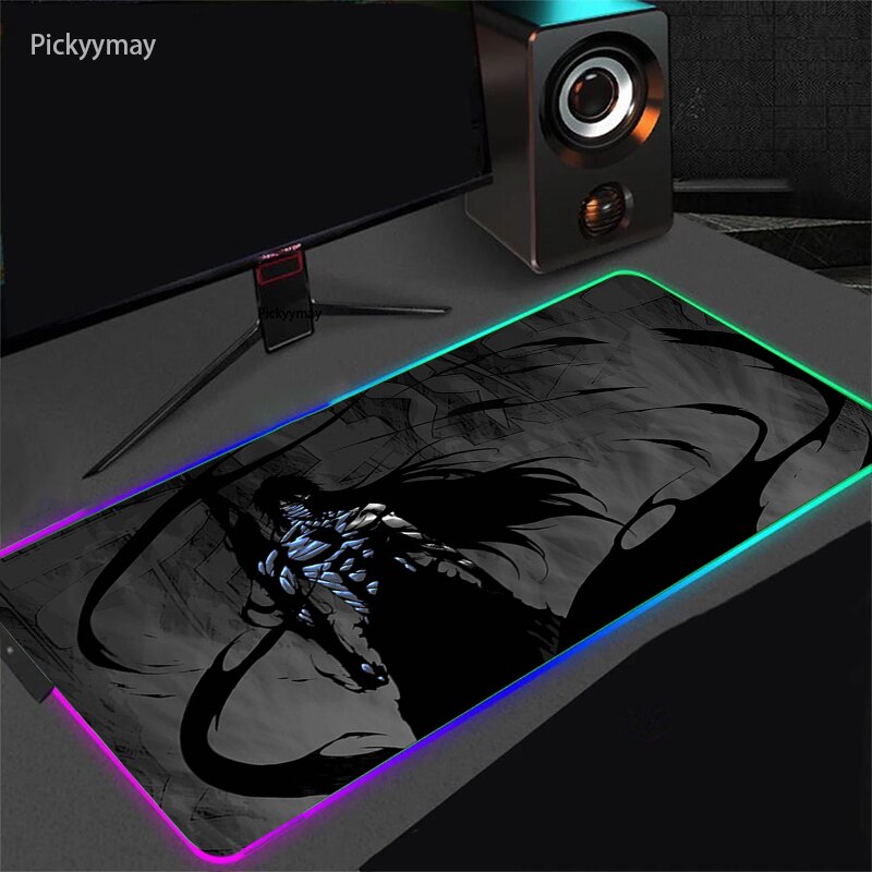 Anime BLEACH Mouse Pad RGB Mousepad With Backlight XXL Laptop Table Pads Desk Carpet Office PC Gaming Accessories LED Mouse Mat