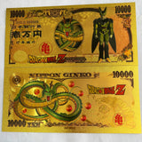 Dragon Ball Z Manga Anime Goku Figure Collection Gold Commemorative Banknote Collection Manga Peripherals Best Gifts