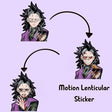 Anime Demon Slayer Shinazugawa Genya Motion Sticker Lenticular Waterproof Decals for Cars,Laptop,Refrigerator,Wall,Etc. Gift, everythinganimee