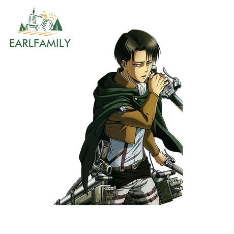 EARLFAMILY 13cm For Attack on Titan Creative Car Stickers Car Accessories Decal Scratch-proof Sticker Waterproof Decoration