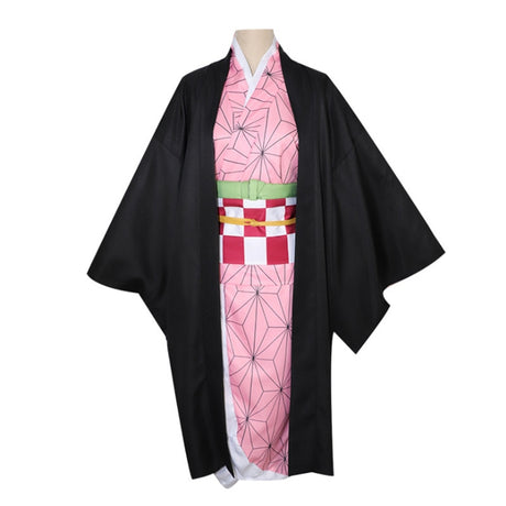 Anime Demon Slayers Kimetsu no Yaiba Nezuko Kamado Cosplay Costume Nezuko Kimono Women Uniform Halloween Paty Clothes