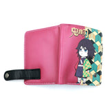 Anime Demon Slayer Soft Button Wallet Tomioka Giyuu Zipper Coin Card Purse, everythinganimee