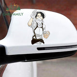 EARLFAMILY 13cm For Attack on Titan Creative Car Stickers Car Accessories Decal Scratch-proof Sticker Waterproof Decoration