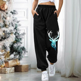 Women Sweatpants Harajuku Cartoon Printed Sports Leisure Wide Leg Pants Drawstring Pants Jogger 2023 Spring Autumn Cargo Pants, everything animee