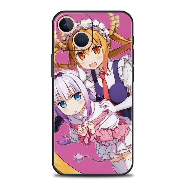 Dragon Maid Anime Funda Phone Cases For iPhone 11 12 13 14 Pro Max Mini X XR XS 7 8 Plus SE 2020 Case Luxury Soft Silicone Cover, everythinganimee