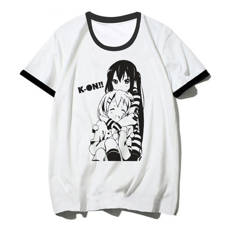 Urban Musical Anime K-On T Shirt Men 100% Cotton Yui Hirasawa Japan Music Animation Manga Tee 100% Cotton T-Shirt Gift, everythinganimee