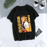 Japanese Anime Demon Slayer T Shirt Unisex Tanjirou Kamado Graphic Tee Shirt Women Kimetsu No Yaiba Nezuko Tshirt Female T-shirt, everythinganimee