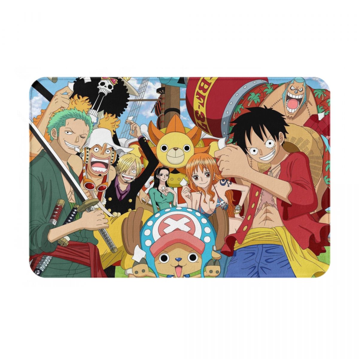 One Piece Hot Anime Bathroom Mat Adventure Team Doormat Kitchen Carpet Entrance Door Rug Home Decoration, everythinganimee