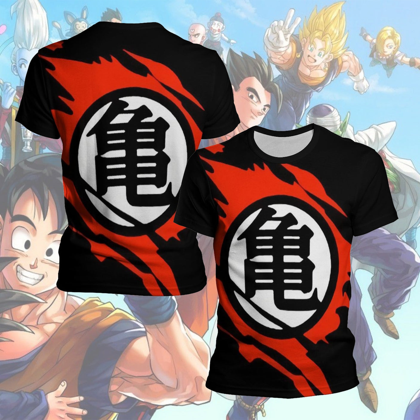 This tees captures the magic of  Dragon Ball Z. If you're looking for more  Dragon Ball Z merch, we have it all! Check out our anime merch now—free shipping!