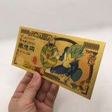 Dragon Ball Z Manga Anime Goku Figure Collection Gold Commemorative Banknote Collection Manga Peripherals Best Gifts