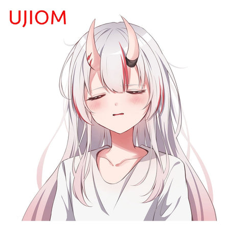 UJIOM for Hololive Nakiri Ayame Wall Sticker Waterproof Vinyl Anime Decal Wardrobe Living Room Bathroom Bedroom Decor, everythinganimee