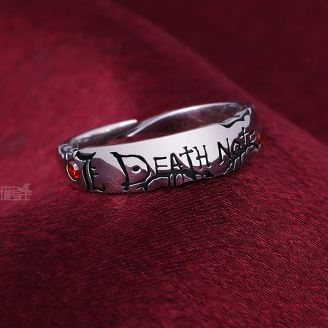 Anime Death Note Yagami Light Alloy Rings Cosplay For Men Women Adjustable Ring Props Jewelry Accessory Gift, everythinganimee