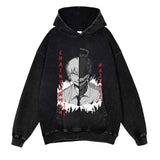 Japan Anime Chainsaw Man Pullover Harajuku Cotton Hip Hop Streetwear Hooded Sweatshirt Men Autumn Winter Vintage Washed Hoodie, everythinganimee