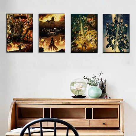 Attack on Titan Anime Posters Levi Retro Kraft Paper DIY Vintage Room Home Bar Cafe Decor Gift Print Aesthetic Art Wall Painting